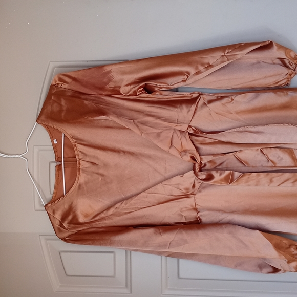 Dresses & Skirts - Satin maxi wrap dress